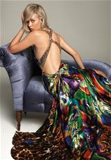 2012 Evenings By Allure Prom Dresses A409.  Available in Animal Multi Print
